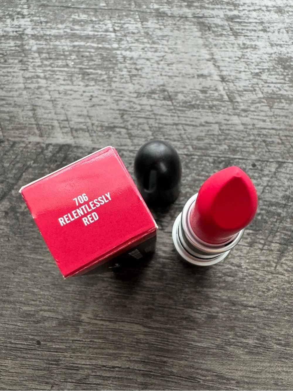 MAC Cosmetics Relentlessly Red (706) Vibrant Red Lipstick